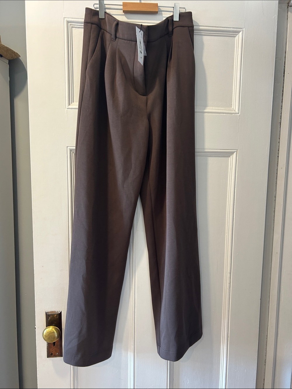 BNWT Dynamite Scuba Trouser pant in truffle brown size large